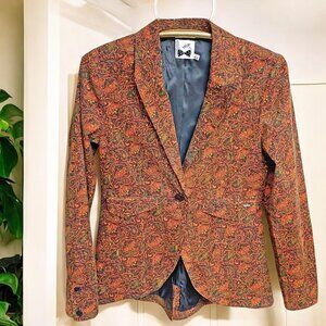 Volcom Rip It Paisley‎ Thin Wale Corduroy Tailored Blazer